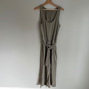 C&C California Sage Green Sleeveless Jumpsuit